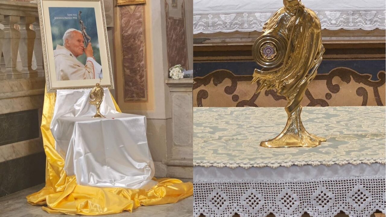 Visita della reliquia di San Giovanni Paolo II a Luras